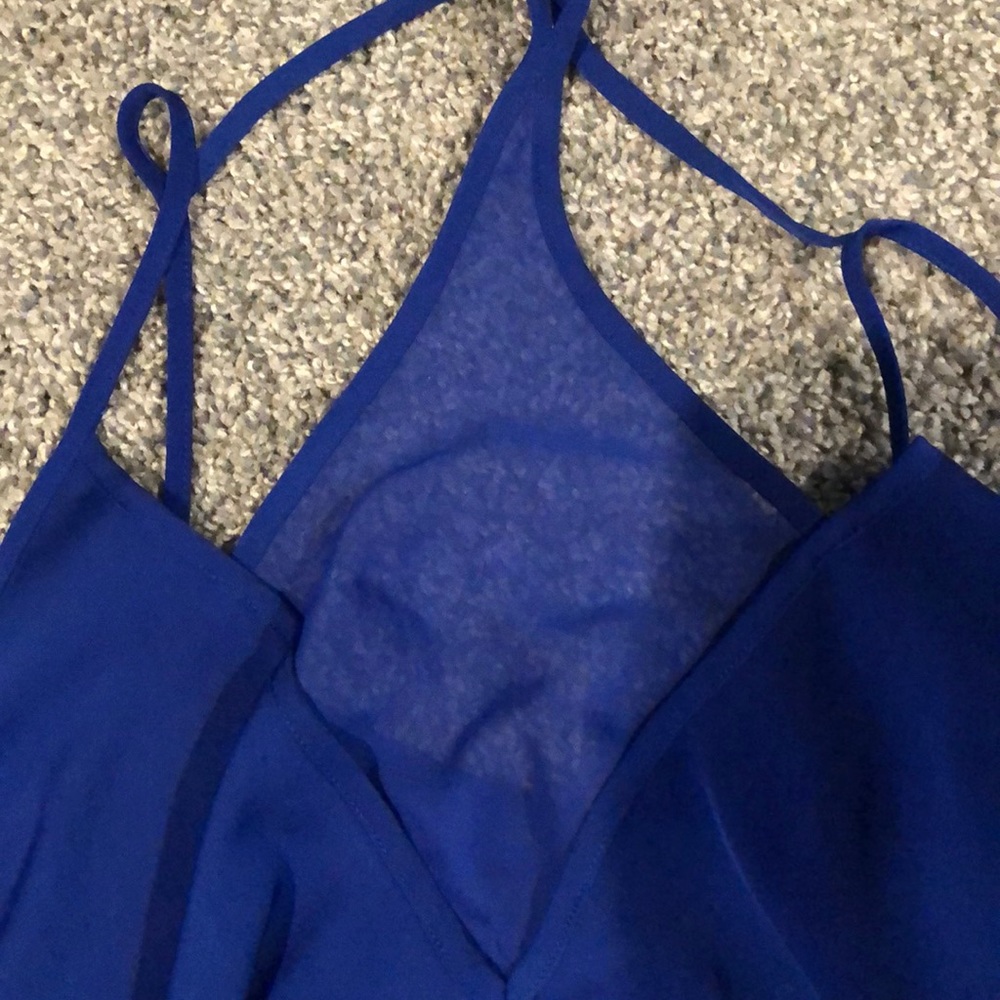 Women’s Strappy Blue Tank - Picture 4 of 4
